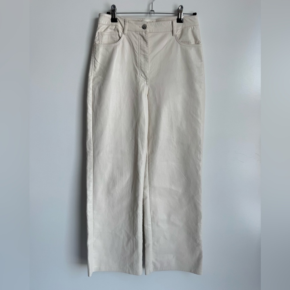 Wilfred Aritzia‎ Wilfred The Melina Pant High-waisted Vegan Leather Cream Small